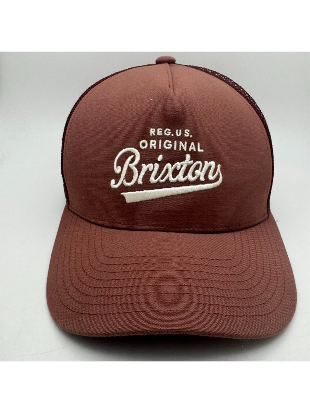 Brixton Original Trucker Hat Cap Brown Mesh Snapback Embroidered NetPlus